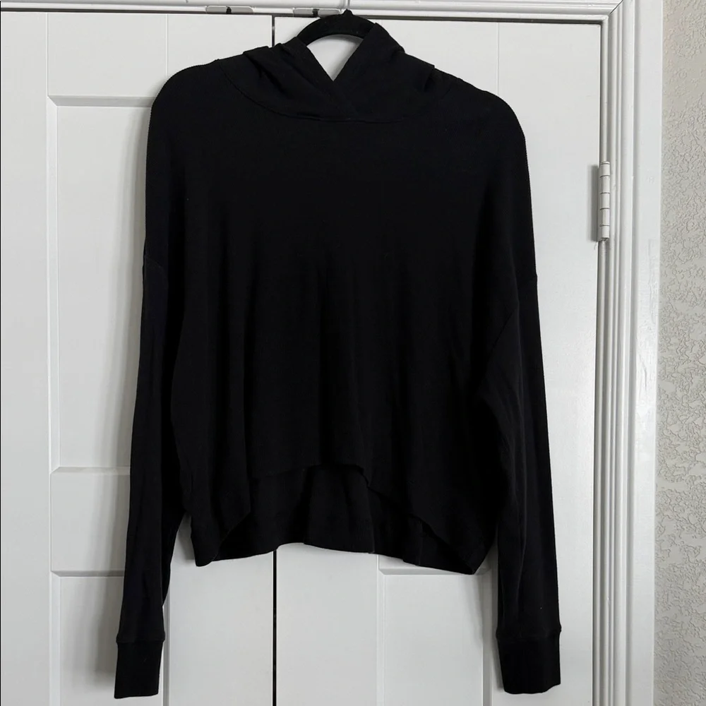Athleta Black Hooded Top - Picture 1 of 3